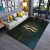 Aquário Zodiac Symbol Carpet Suitable As a Non-slip Mat for the Living Room or Bedroom Sofa