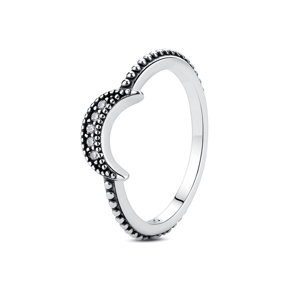 925 Silver Rings For Women Love Heart Crown Wishbone Engagement Wedding Ring Jewelry Gift