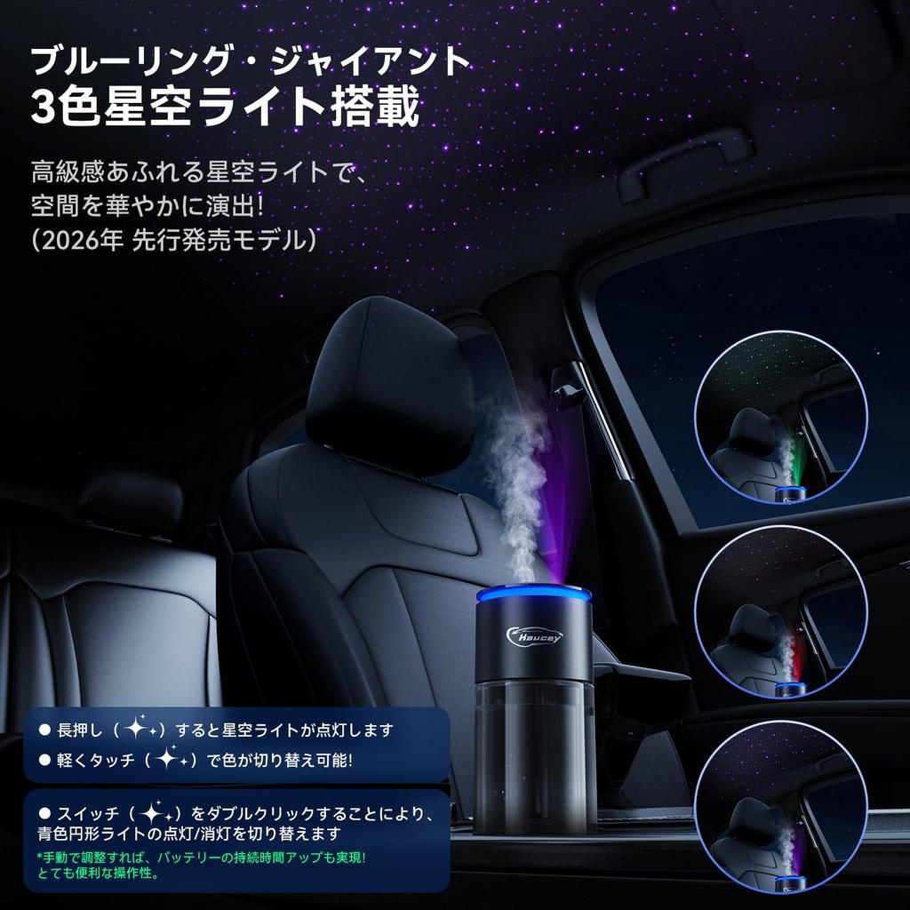 Haucey White Musk Car , Ultrasonic Misting Aroma , 2026 Model, 5.3 Fl