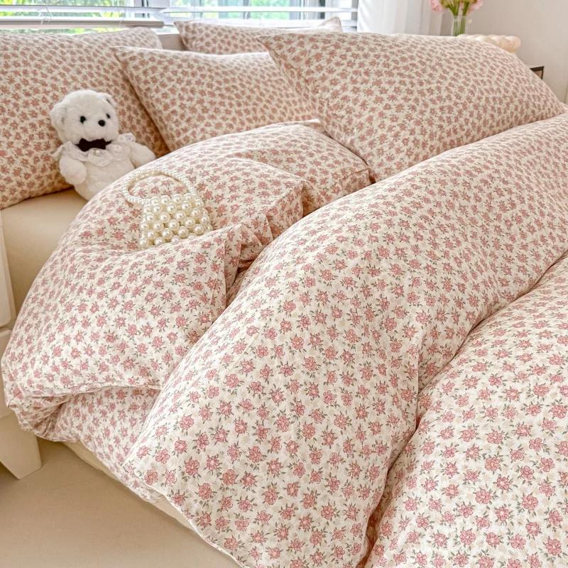 2025 Class A All-cotton Double-layer Yarn Quilt Cover A Fresh and Light Printed Single Duvet Cover for Students 160x210 Bedding