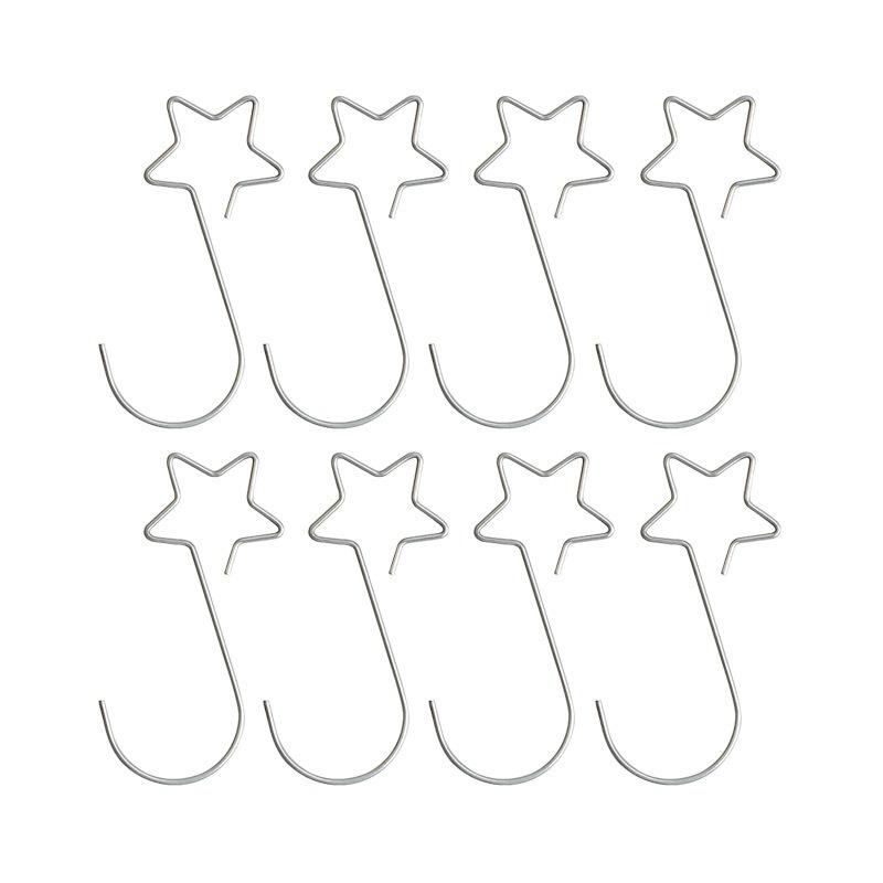 40/100Pcs Christmas Metal Star Decorations S-shaped Hooks for Christmas Tree Hanging Wreath Pendant Clasp New Year Ornaments