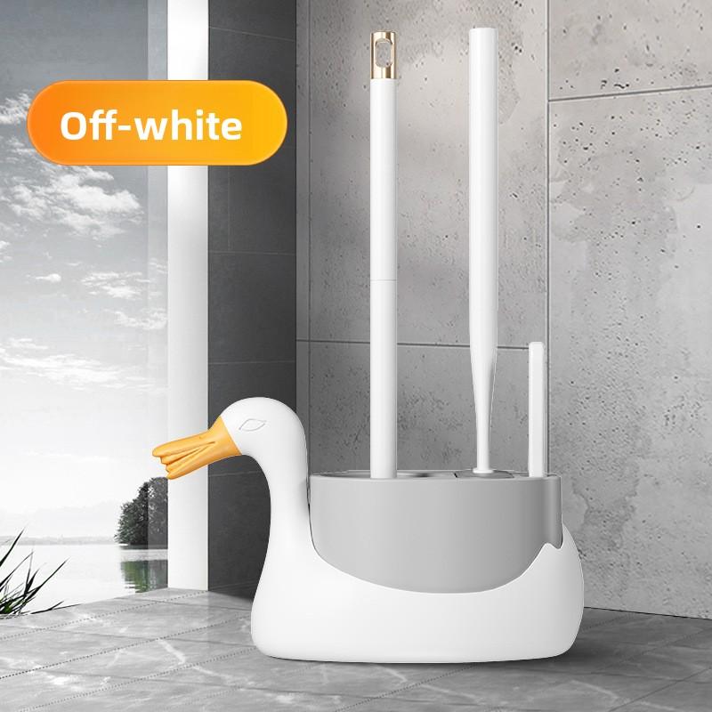 White Swan 3-in-1 Toilet Brush Wall Hanging Household No Dead Angle Toilet Toilet Brush Set Toilet Brush