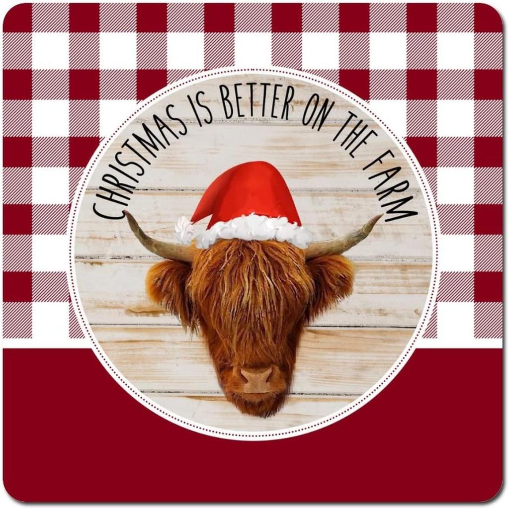 Christmas Metal Wall Art for Home Living Room Kitchen Decor