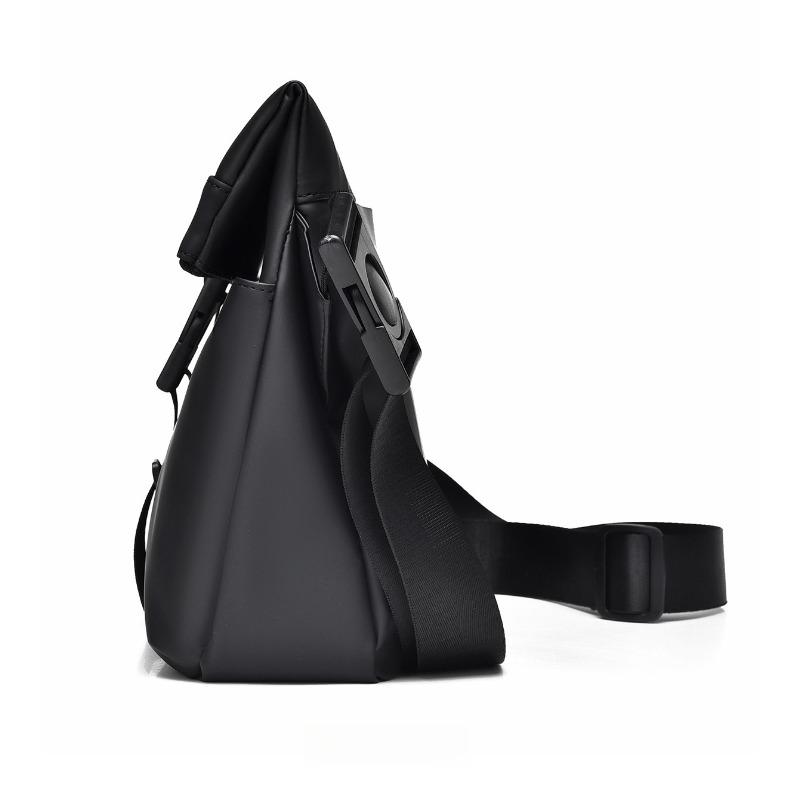 Minimally Designed Men's Crossbody Briefcase, Business Commuting Membrane Single Shoulder Crossbody Bag