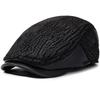 HT4845 Mens Beret Thick Warm Autumn Winter Hat Male Ivy Flat Cap Retro Beret Hat with Ear Flaps Dad Father Grandfather Beret Cap