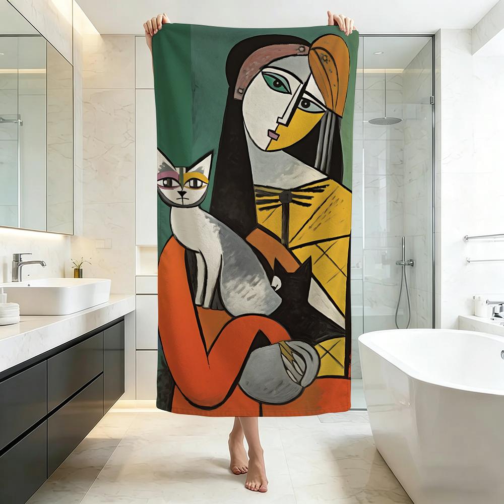 Artistic P-Pablo Picasso Towel Five-Star Hotel Quality Eco-Friendly Ultra Soft Thick Towels & Beach Towels
