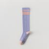 Women's Two Bar Collision Color Absorbs Sweat Breathable Deodorant Fast Dry Glue Non Slip Long Tube Yoga Socks