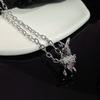 Rabbit Zircon Love Necklace Niche Design Sense Year Of The Rabbit High Sense French Clavicle Chain Texture Female