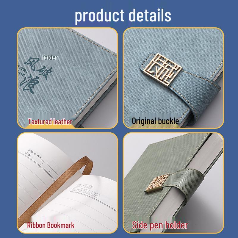 A5 Custom Logo Thickened Business Notebook Gift Set with Diary