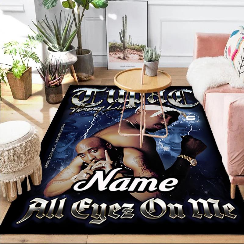 Tappeto Hip Hop Personalizzato con Nome, Tappeto da Gioco, Tappetino per Camera da Letto Soggiorno Ingresso, Idea Arredamento Casa Regalo per Natale Compleanno