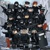 M8075 Military Building Block Villain 18 Black Swat Boy Toy Set Bag