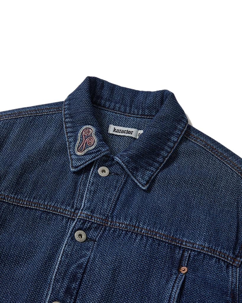 Karactor Sphinx Denim Short Trucker Jacket / Canvas Indigo
