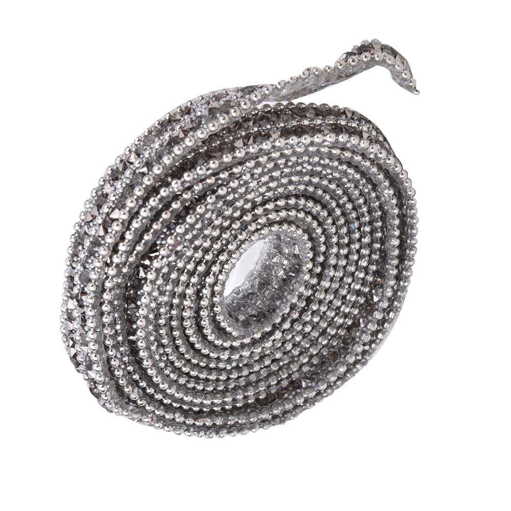 1m x 1cm   Glas Strass Perlenkette Hotfix Band Brautkleid   Dekoration