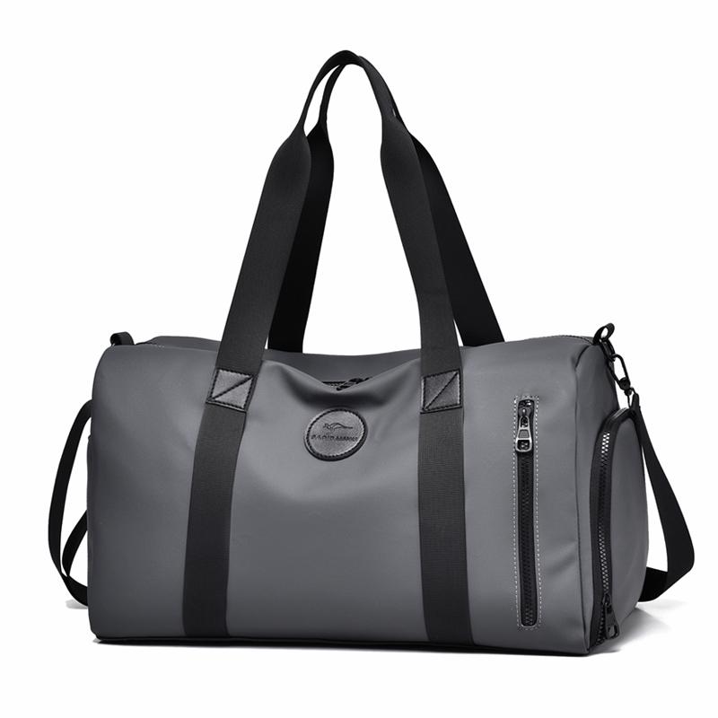 

Men s Gym Bag Waterproof Oxford Cloth Travel Bag Laptop Bag сірий колір