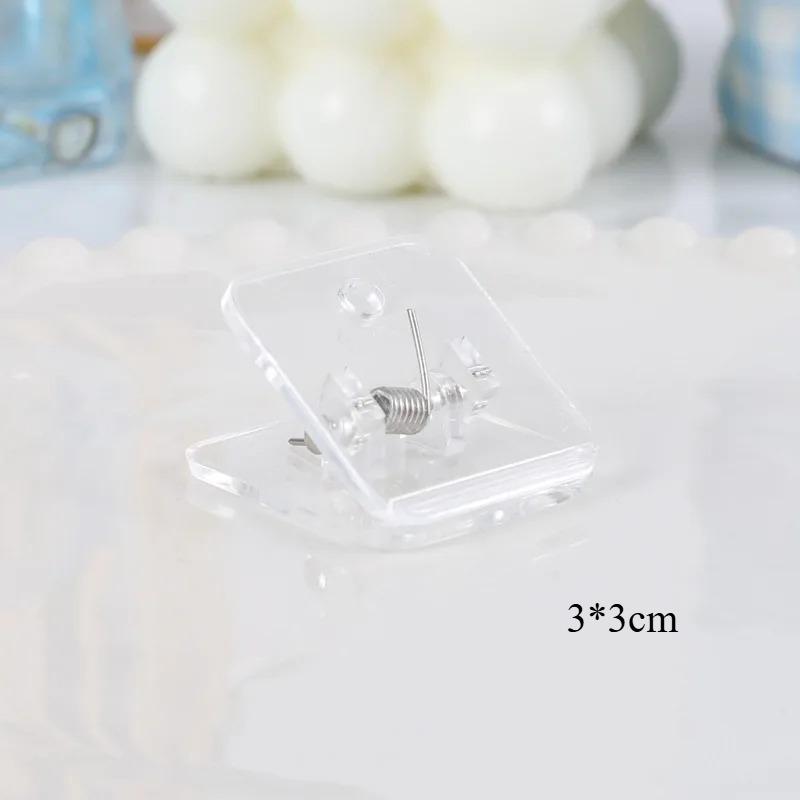 5Pcs PP Clip File Plastic Clip Folder Stationery Colorful Cartoon Acrylic Clamps Ticket Paper Document Office School Clamps Holder