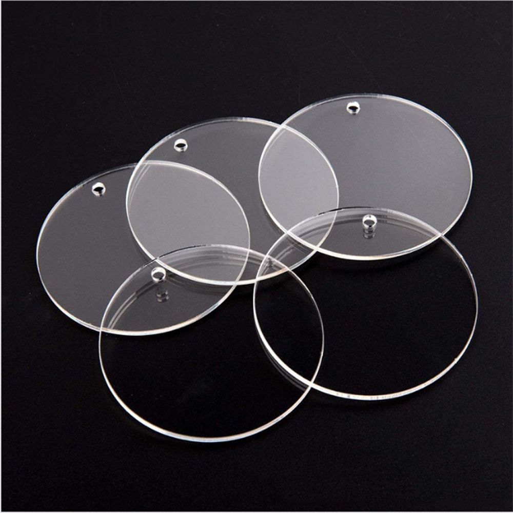 Shape Acrylic Clear Circle Blanks Discs Keyrings Acrylic Blank Keychain Discs Circles Keychain