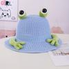 Children'S Sun Hat Summer Sun Protection Bucket Hat Thin Knitted Hat Cute Frog Sun Hat Boy Outdoor Cool Hat
