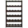VidaXL Bottle Rack for 30 Bottles Black Solid Pine Wood 373402