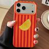 Colorful Stripes And Lemons Phone Case For iPhone 17 Pro Max 16 Plus 15 Pro 14 13 12 11 XR 17Air  Lychee Textur Soft Cover