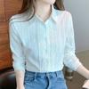 Navava Women Embroidered Lace Point Long Sleeve Shirt Nb3093