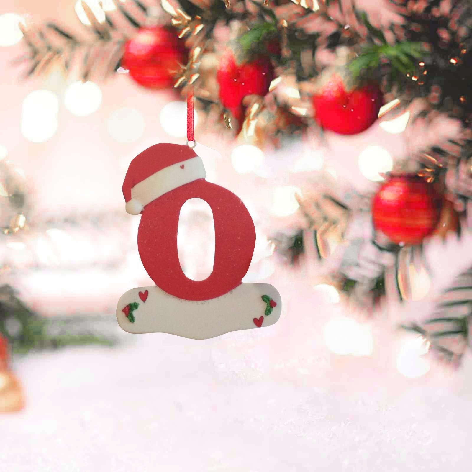 

Підвіска для ялинкових прикрас. Персоналізовані різдвяні прикраси з 26 літерами