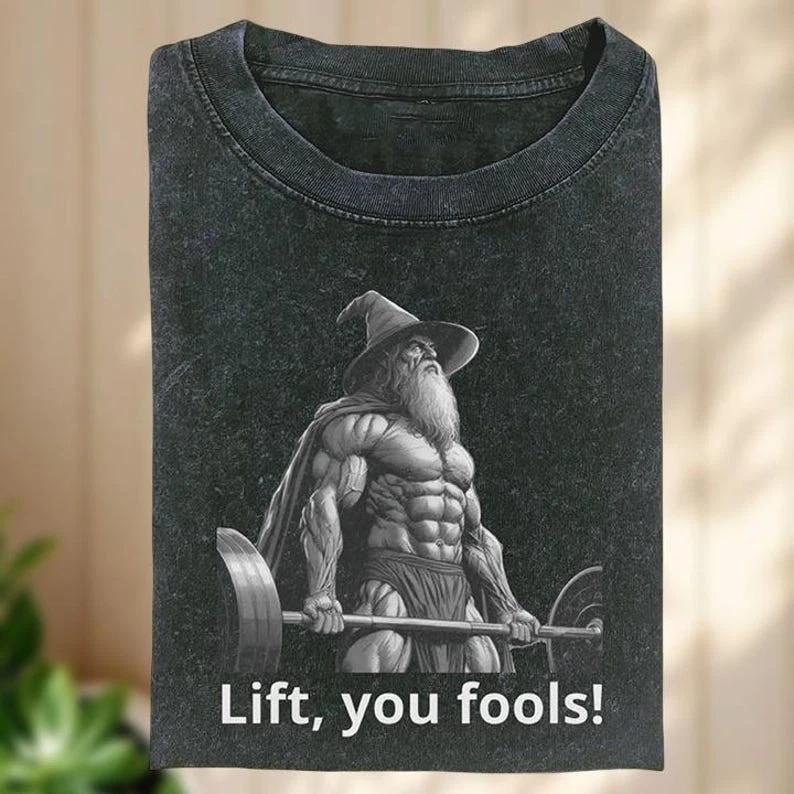 Movie quote meme tshirt, funny dalf gym meme tee L