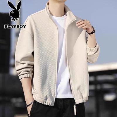 Men's Spring Autumn Casual Stand Collar Jacket