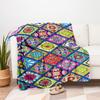 Colorful Mexican Tile Pattern Phone Case CoverBlanket Flannel Throw Blanket for Sofa, Bed, Travel, Camping, Office, Couch, Chair, And Bed Gi