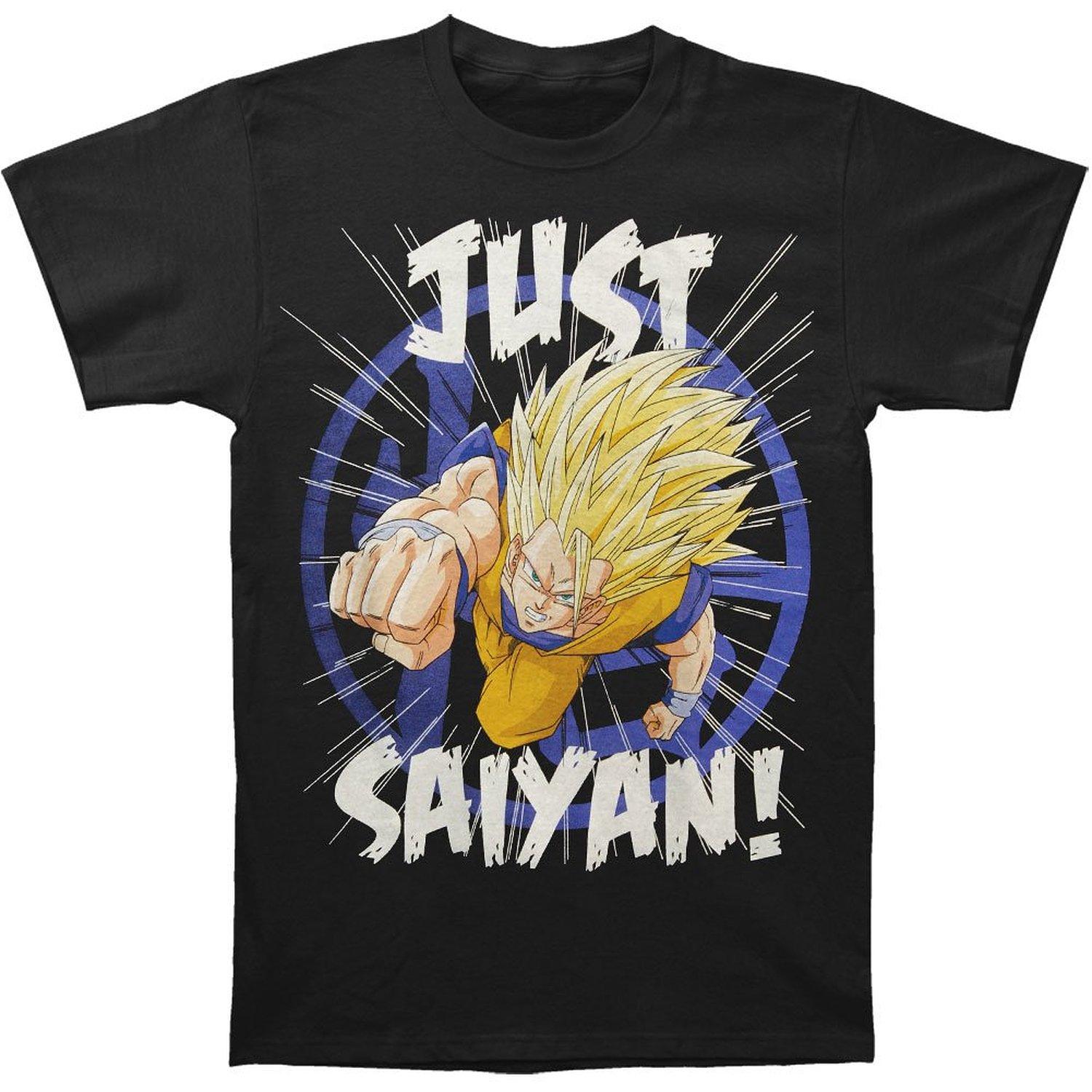Dragonball Z T-Shirt Just Saiyan Anime Manga Comics Cartoon Gym Classic Retro S