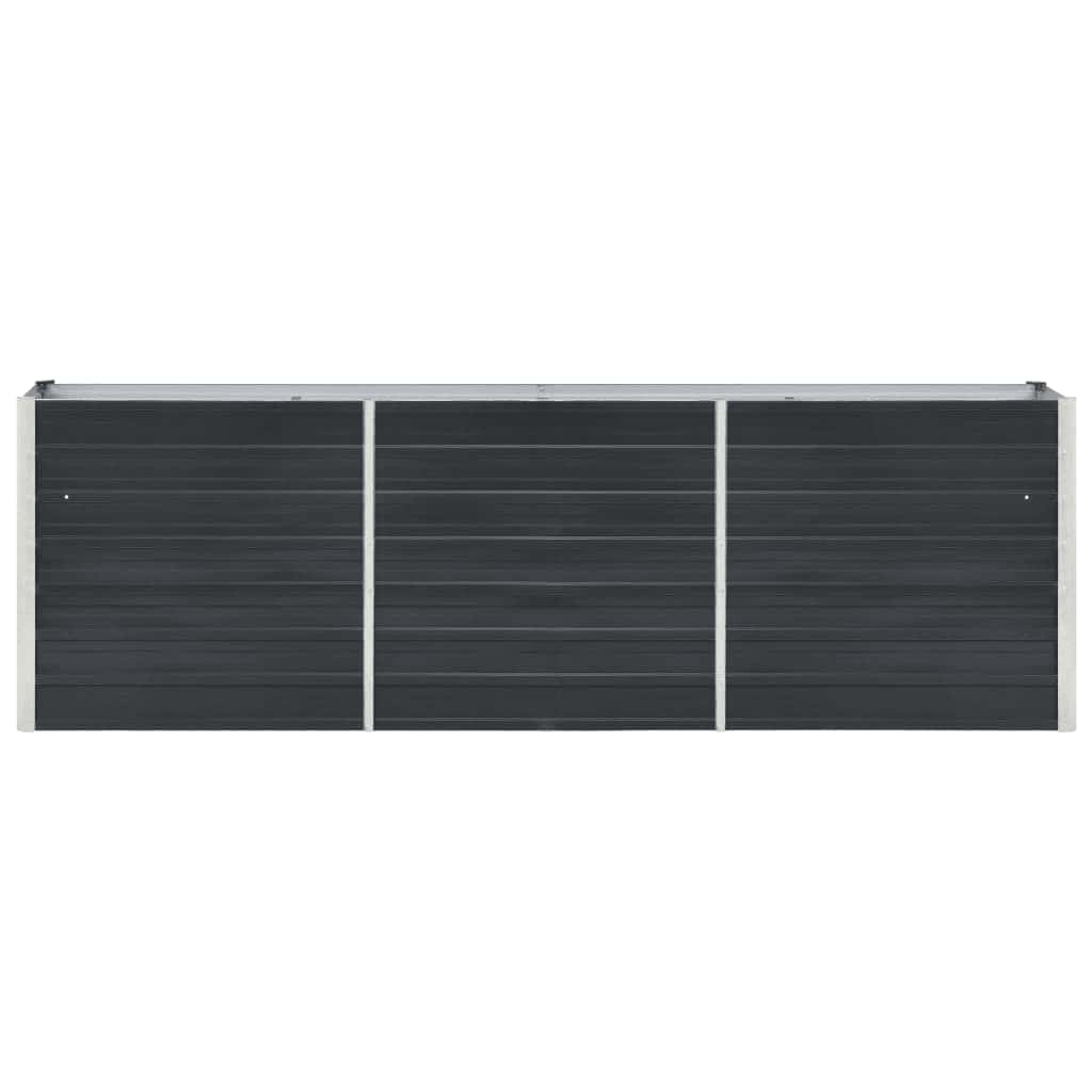 Raised Garden Bed Galvanized Steel 240 X 40 X 77 Cm Anthracite