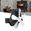 Magnetischer Wandkaminventilator Leise 5-Blatt Wärmegetriebener Holzofenventilator Scheitholz