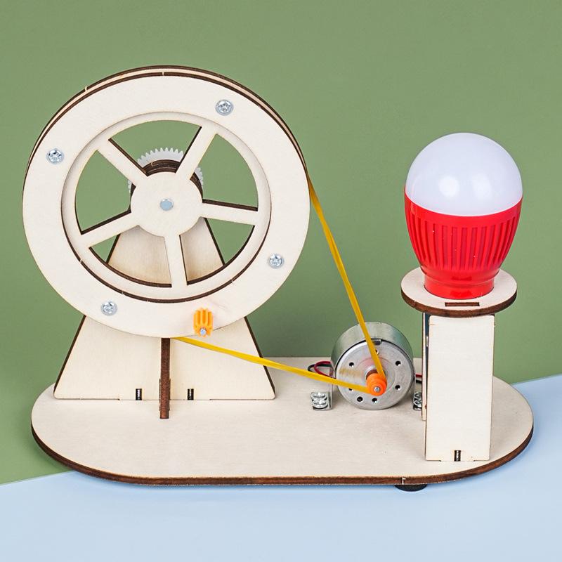 Student Hand-Crank Science Generator DIY Kit for Creative Experiments