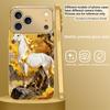Tall and Sturdy Horse For IPhone 17Pro Max 16 17 Pro 15 Pro 14 13 Plus 12 Mini 11Pro Max XR 16E 17 Air Golden Glass Phone Case