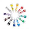 12-Color Acrylic Oil & Gouache Watercolor Pigments Set, 6/12ml - Ideal for Painting Textiles