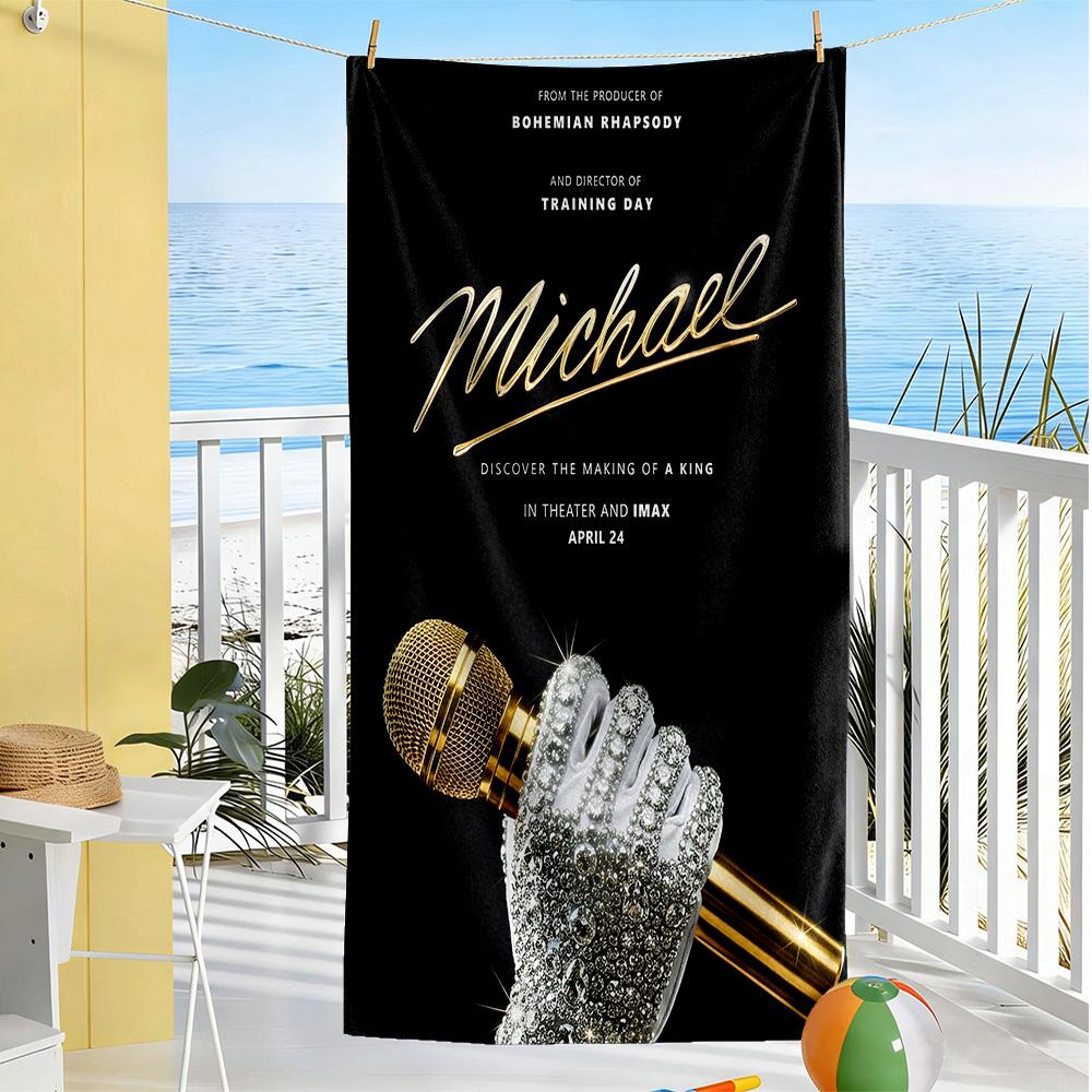 Michael Jackson Beach Towel Quick-Dry Soft Microfiber Comfortable Lightweight Perfect for Traveling Yoga Camping and Swimming