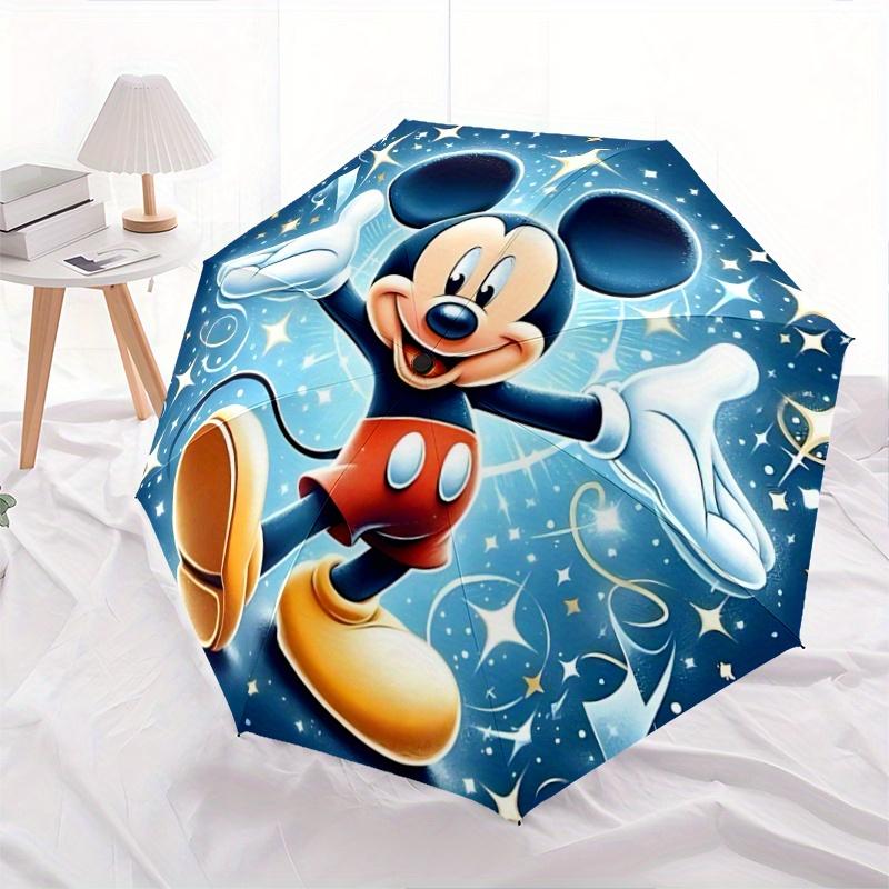

1pc Mickey Mouse s Starry Night Adventure Automatic Folding Umbrella - 3 Folding Design, Vivid Cartoon Pattern, Suitable for Outdoor Activit