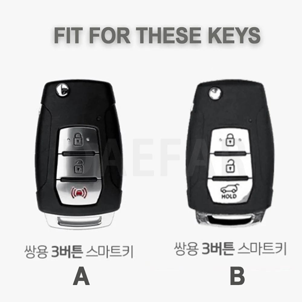 TPU Remote Key Case Cover For Korean Ssang Yong Key Case for SsangYong Kyron 2 Sanka Actyon Korando Tivoli Musso Keychain