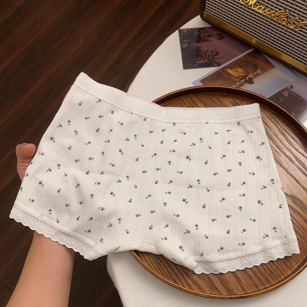 Women's Long-Staple Cotton Boxer Briefs: Pure Cotton Safety Shorts with Extended Crotch & Antibacterial Features