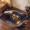 Leeds United Football Print Crystal Velvet Rug, Comfortable Water Absorbent Non Slip Indoor Floor Carpet