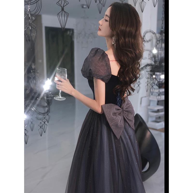 Evening dress skirt femininity banquet host birthday niche light luxury bridesmaid costume chorus performance costume summer