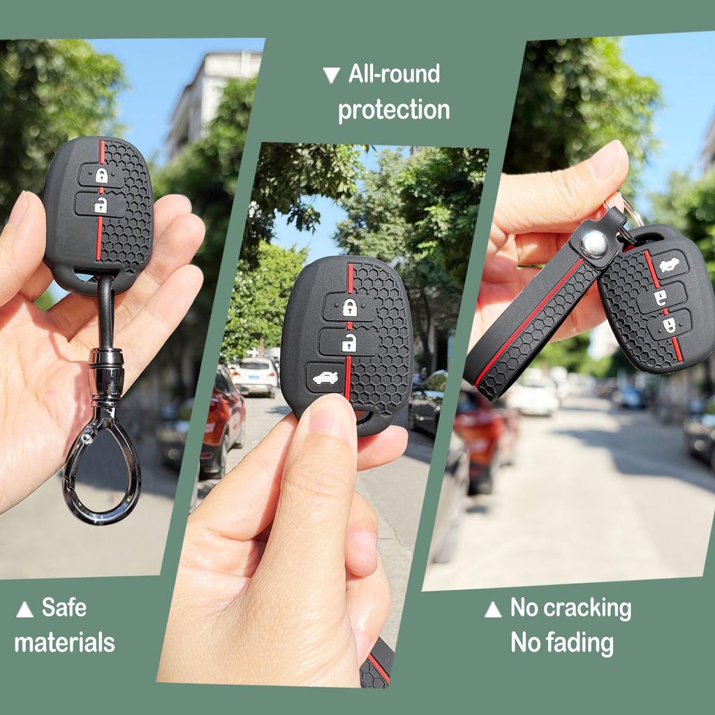 Key Fob Cover Protection For Toyota Corolla Fielder Verso S Vitz Nsp135 Yaris Rav4 Mk4 Keychain Holder Accessories 2/3Buttons