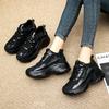 Fashion The New Fashion Platform Sport Shoes for Women 2024 Summer Black Casual Chunky Sneakers Women Mesh Leather Platform Shoes 8CM