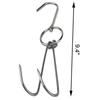 3Pcs Stainless Steel Double Meat Hooks Roast Duck Bacon Shop Hook BBQ Grill Hanger Cooking Tools Accessories
