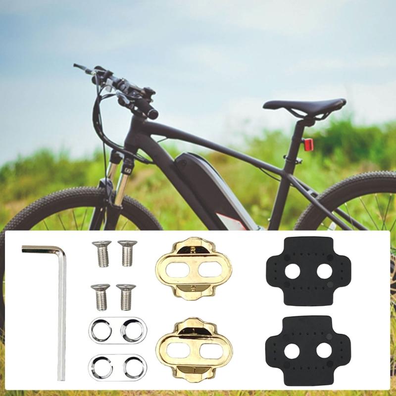 Bicycles Cleats Cycling Cleats with Screw and Wrench Bike Pedal SPD Shoes Adapter Cleats Locking Plate Easy To Install