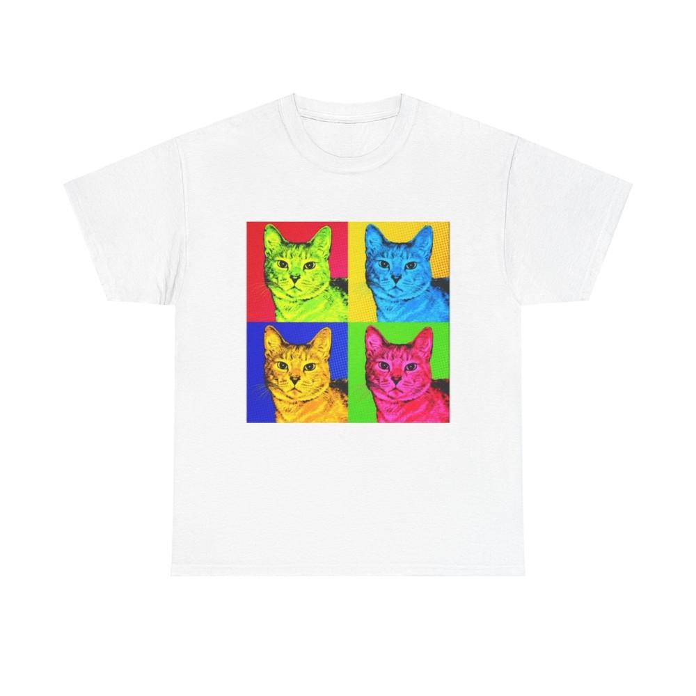 

Andy Warhol T Shirt Vintage Art Poster Retro 80s Unisex Heavy Cotton Tee Cats L
