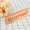 Stainless Steel Double Side Food Service Reserved Table Sign for Restaurant Bar Pub