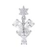 Sparkling Zircon Belly Button Rings Butterfly Heart Navel Piercing Ring For Women Body Jewelry Accessories