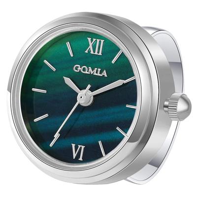 Reloj Anillo Reloj Anillo para Mujer Talla Libre 3ATM Impermeable Reloj Anillo Roma Analógico Elegante Plata Accesorio de Moda para Mujer