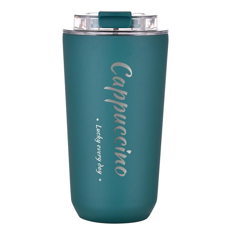 Portable Double-Layer Vacuum Insulated Coffee Cup - Stainless Steel, Creative Design for Girls