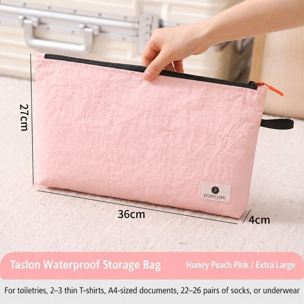 Waterproof Cosmetic Pouch Zipper Closure Underwear Storage Bag Business Trip Luggage Storage